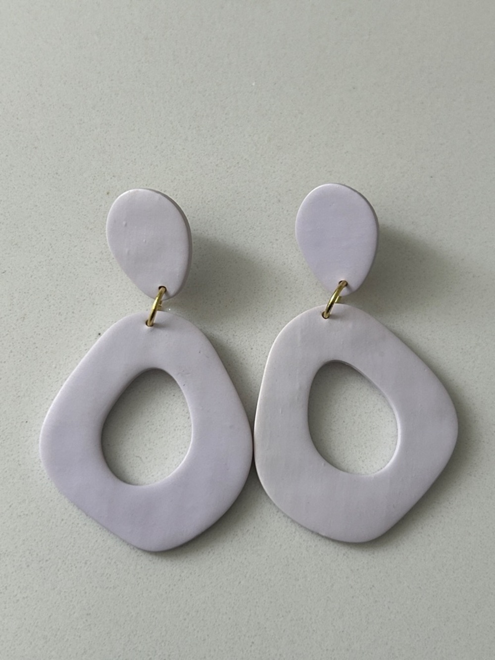 Handmade Lavender Organic Drop Earrings - Women Jewelry